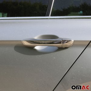Volkswagen Tiguan Door Handle Cover - Omac - S2 S.Steel - Gloss Silver - '18-'24 Volkswagen Tiguan Door Handle Cover - Omac - S2 S.Steel - Gloss Silver - '18-'24